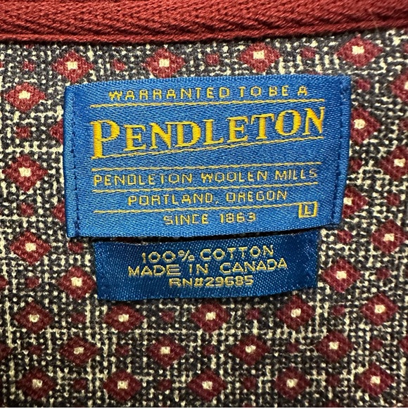 PENDLETON Vintage Men’s Oversized Polo Golf Shirt Size Large (L) - Picture 4 of 7